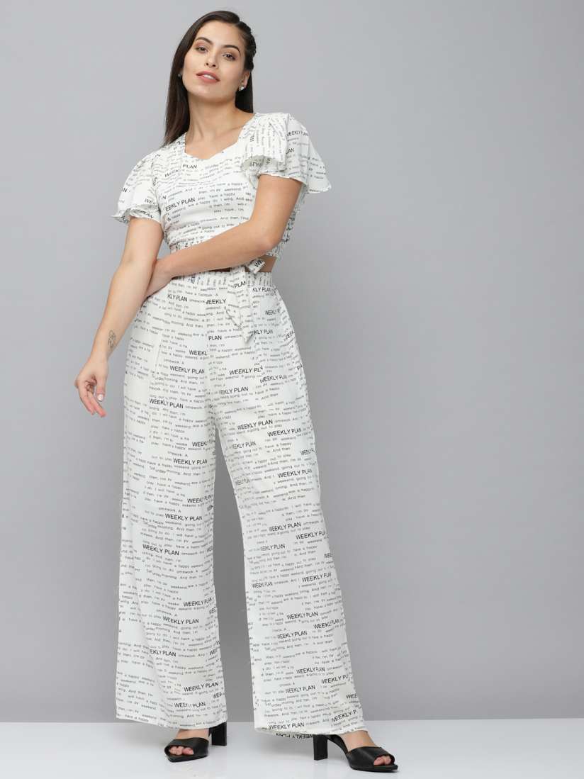 White palazzo myntra cheap