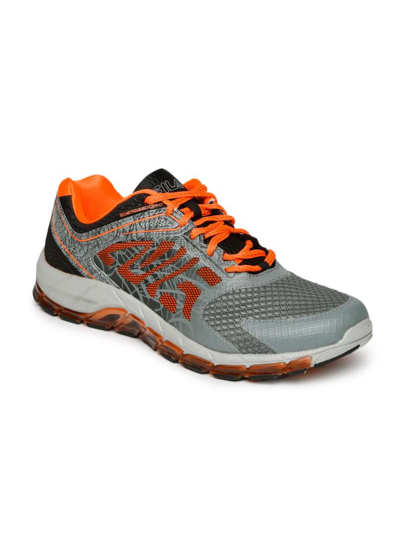 Fila grey and orange shoes shop