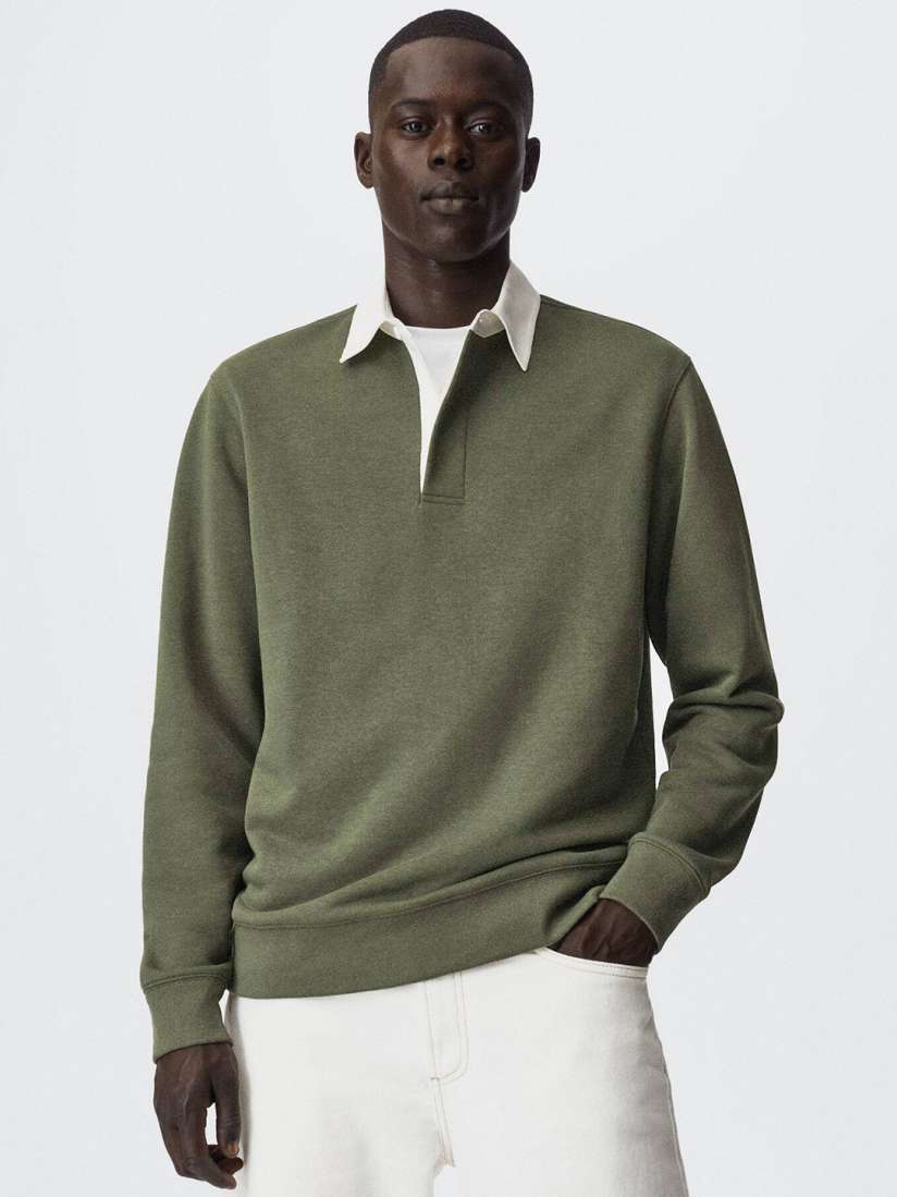Buy MANGO MAN Polo Collar Sustainable Sweatshirt Sweatshirts for Men 19914454 Myntra