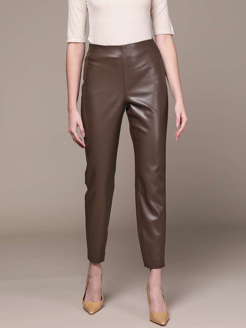 Mango faux leather leggings discount