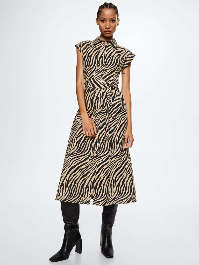 Mango zebra dress deals