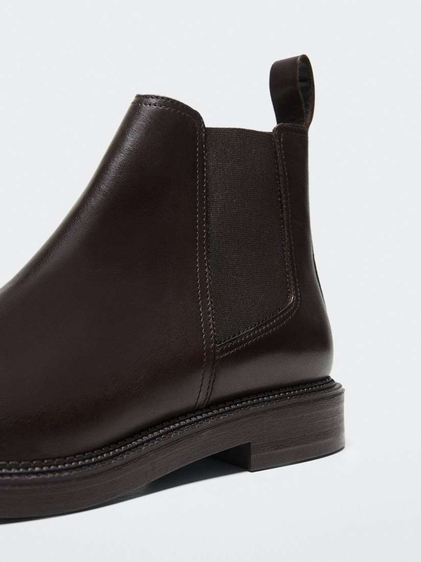 Mango leather chelsea boots online