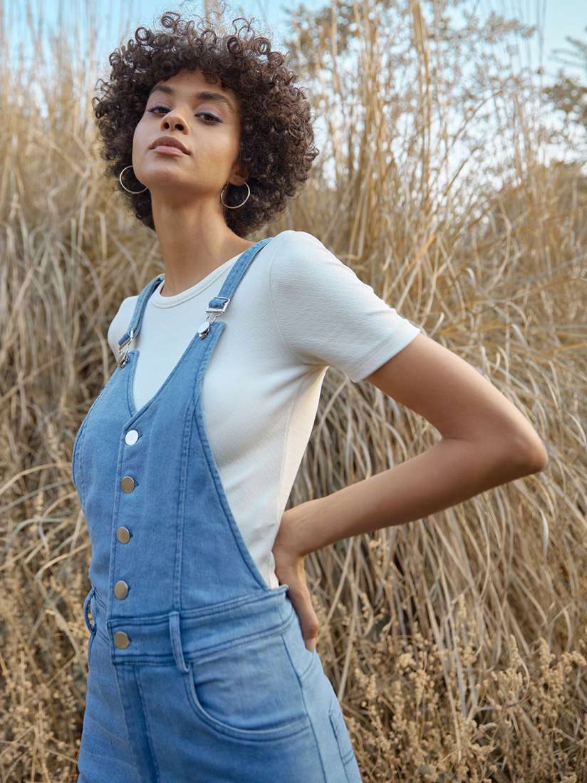 Dungaree dress myntra top