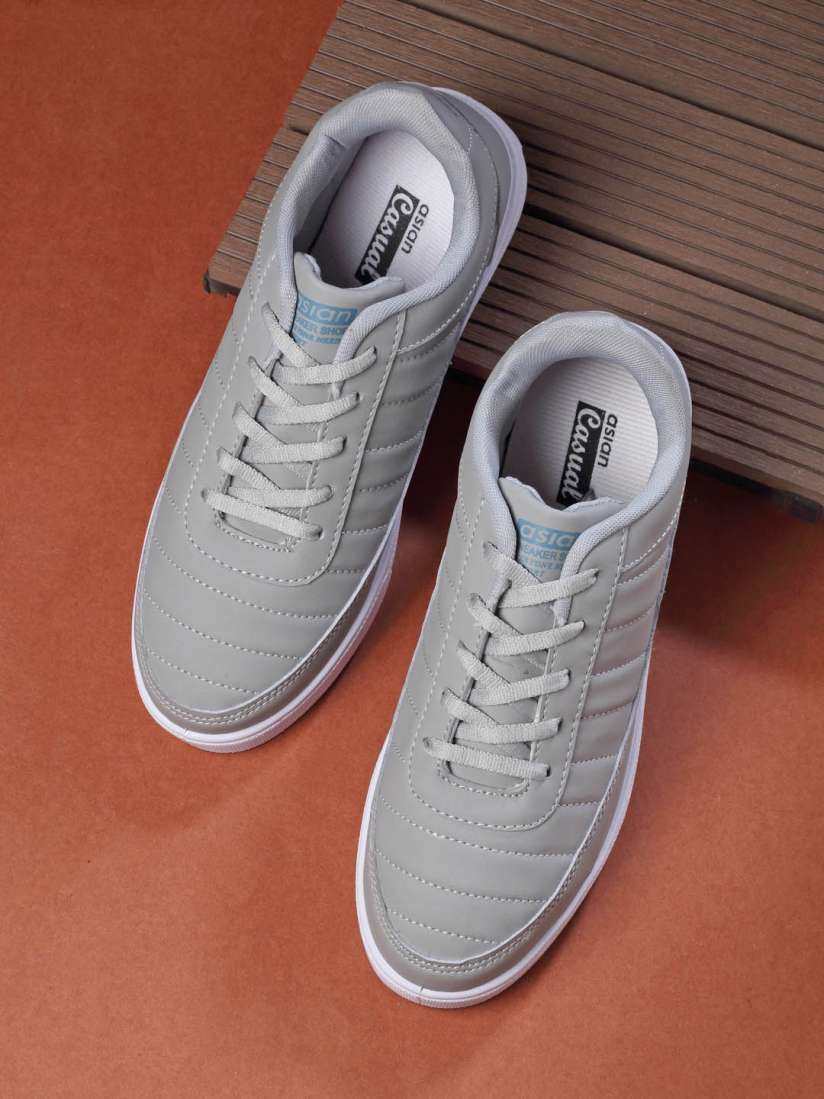 Mens grey casual sneakers discount