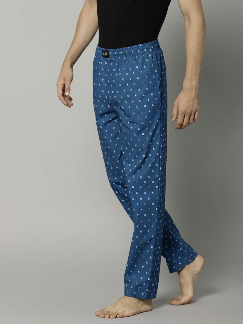 Buy FCUK Men Blue Printed Pyjamas M4AAF Lounge Pants for Men 1993280 Myntra