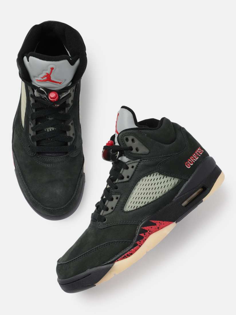 Buy Nike Women Green Leather AIR JORDAN 5 RETRO GTX Basketball 