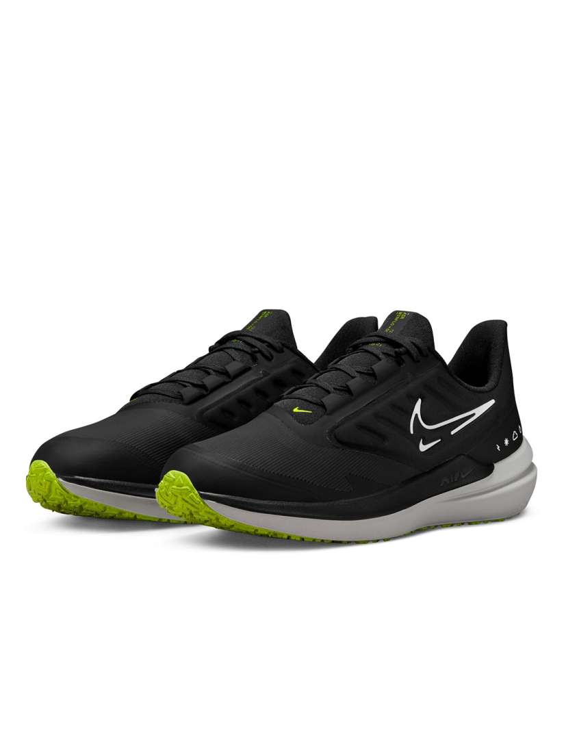 Buy Nike Men Black Green Air Winflo 9 Shield Running Shoes Sports Shoes for Men 19935332 Myntra