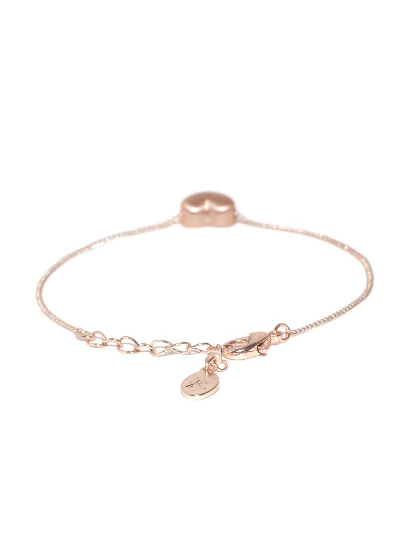 Buy Accessorize Rose Gold Toned Heart Shaped Bracelet Bracelet for Women 1994004 Myntra