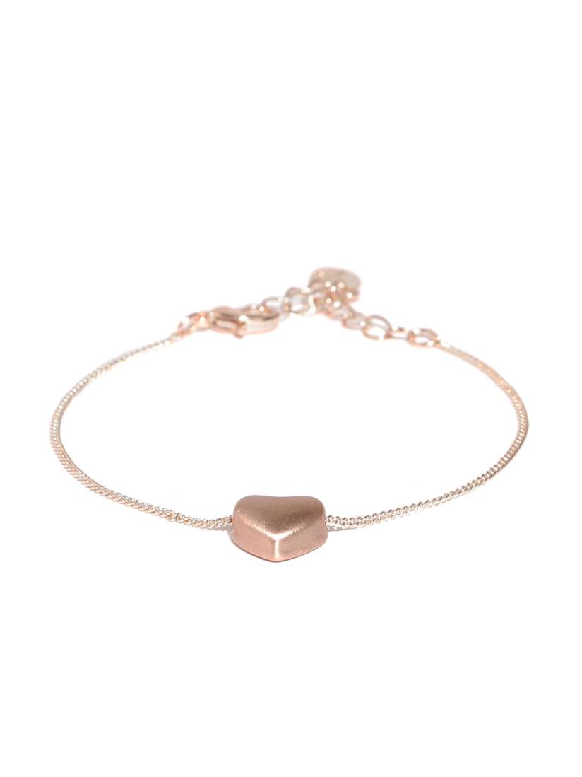 Buy Accessorize Rose Gold Toned Heart Shaped Bracelet Bracelet for Women 1994004 Myntra