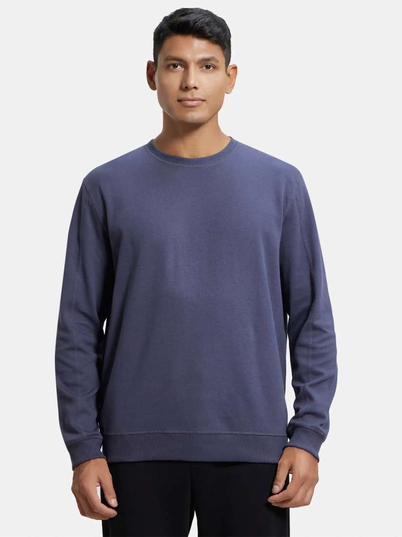 Buy Jockey Combed Cotton Rich Pique Sweatshirt with Ribbed Cuffs AM48 Sweatshirts for Men 19941760 Myntra