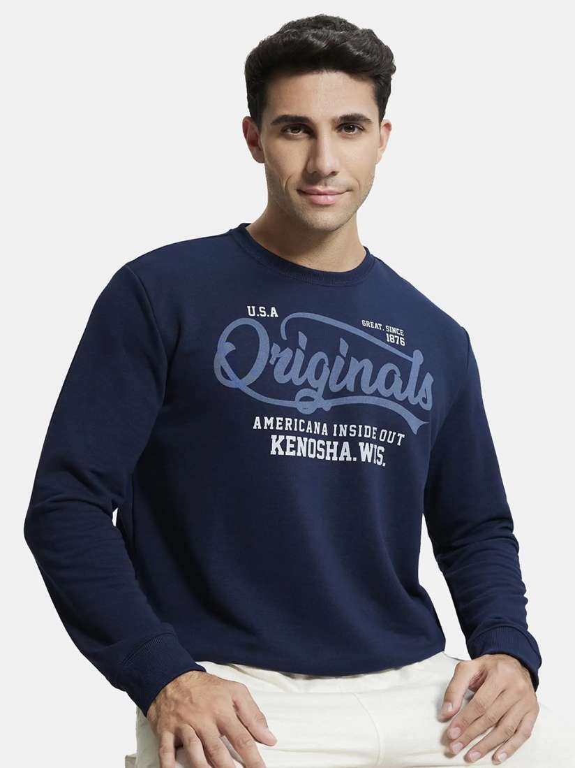 Buy Jockey Combed Cotton Rich French Terry Sweatshirt with Ribbed Cuffs UM51 Sweatshirts for Men 19941790 Myntra
