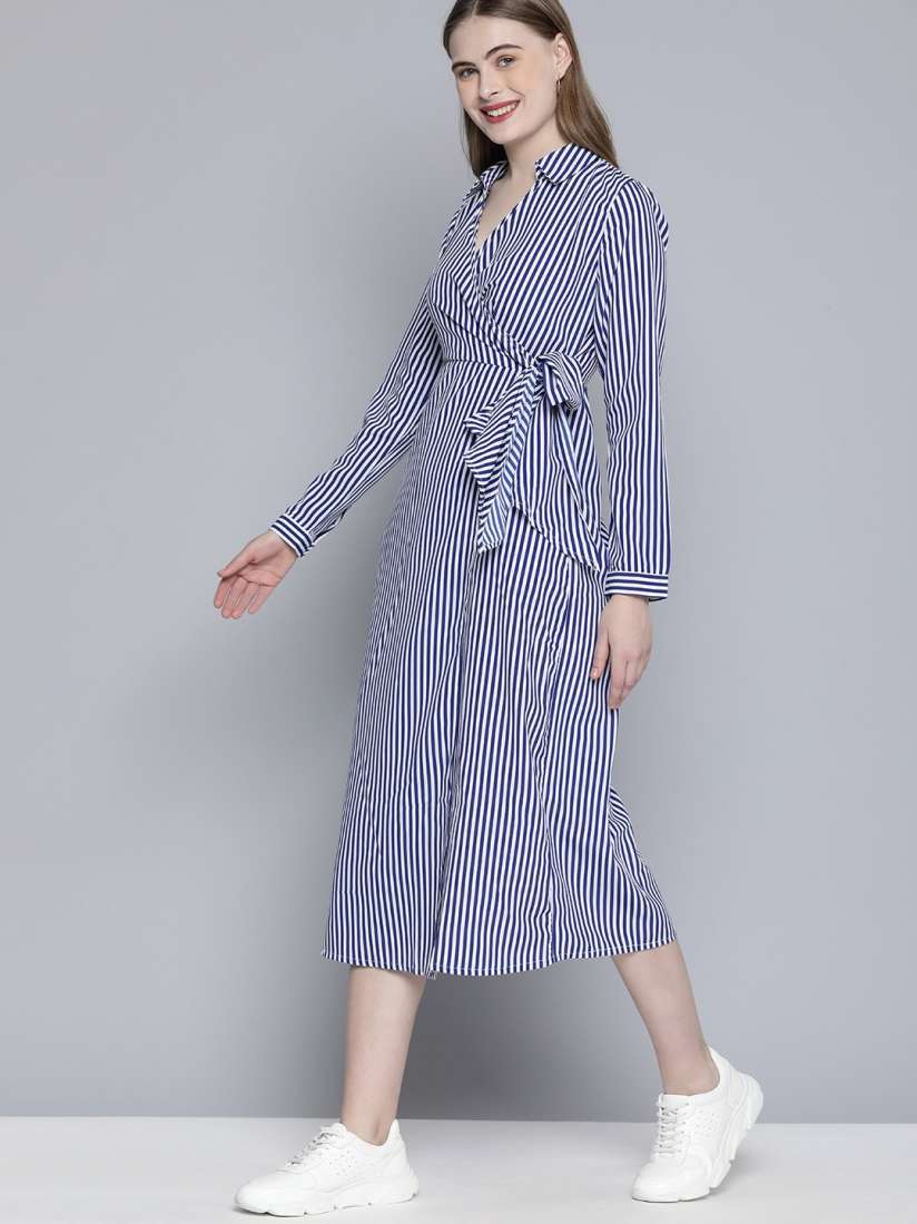 White striped midi dress outlet