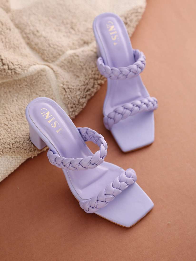Lavender block heel sandals cheap