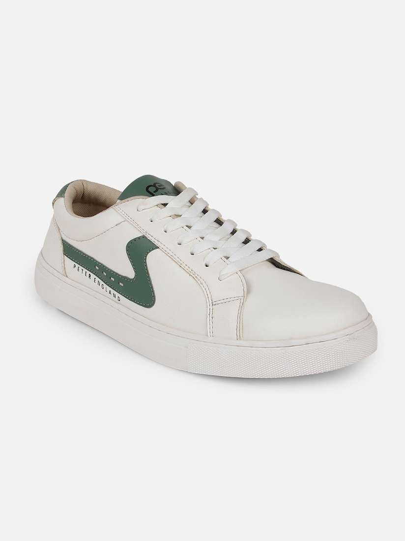 Peter england white shoes top