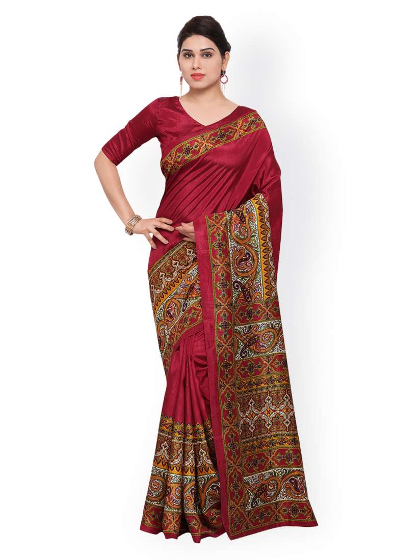 Myntra bhagalpuri silk sarees 2025