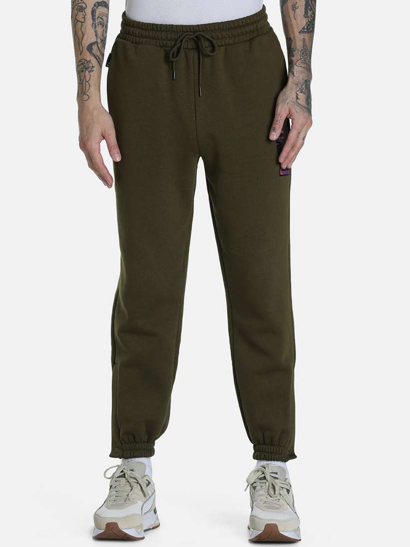 Buy Puma Men Olive Green SWxP Relaxed Fit Sweatpants Track Pants for Men 19945166 Myntra