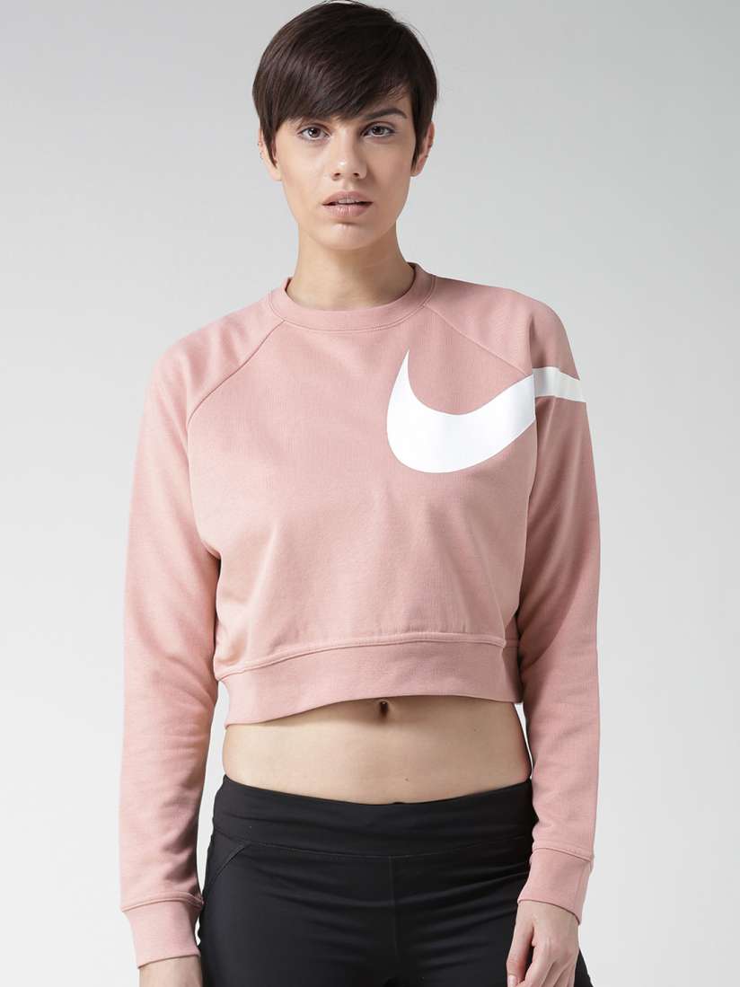 Nike dry crew neck crop sweatshirt ladies deals