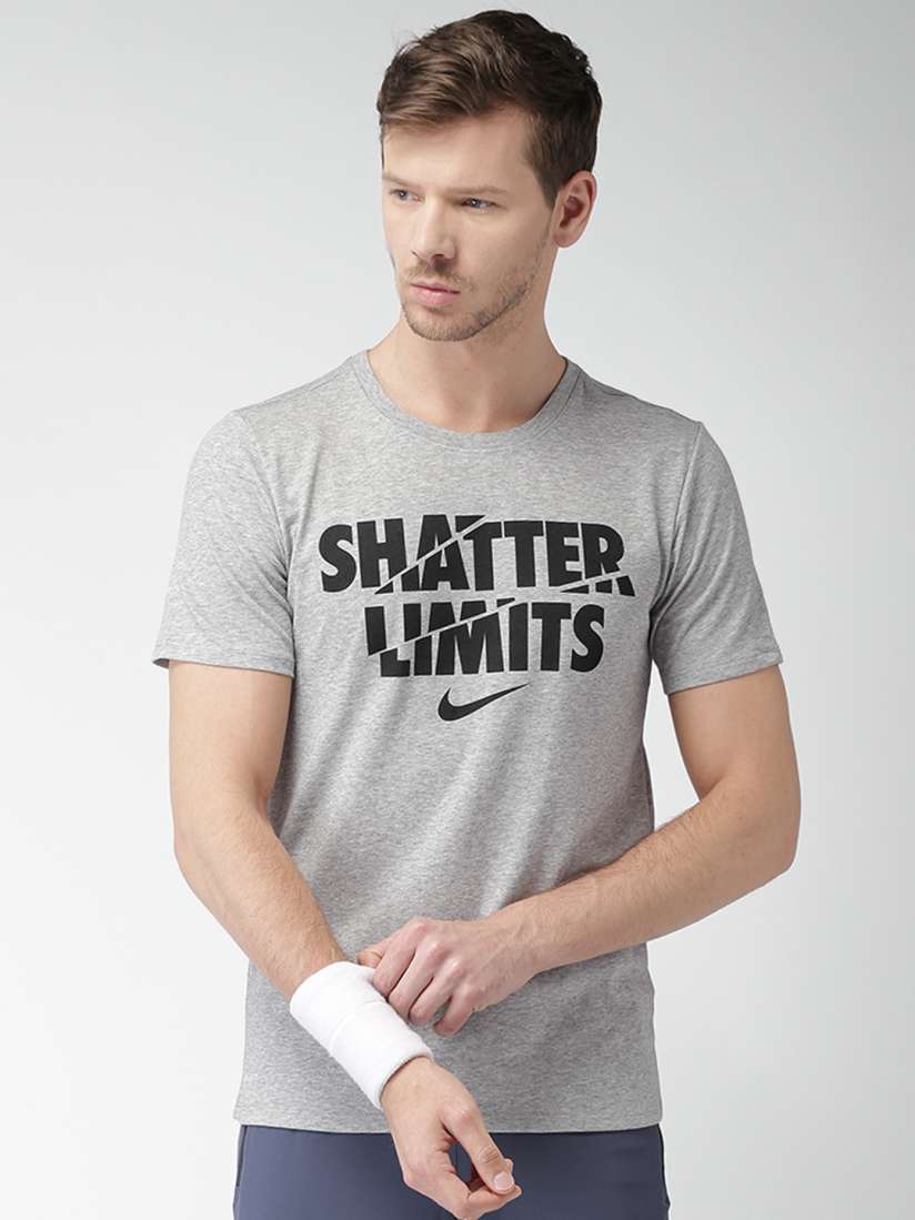 Buy Nike Men Grey AS M NK Melange Printed Round Neck T Shirt Tshirts for Men Myntra