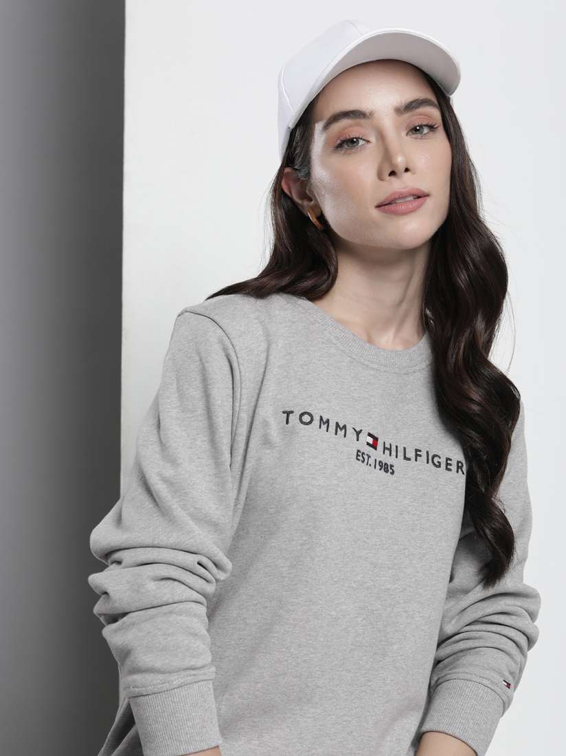 Buy Tommy Hilfiger Women Pure Cotton Sweatshirt Sweatshirts for Women 19957280 Myntra