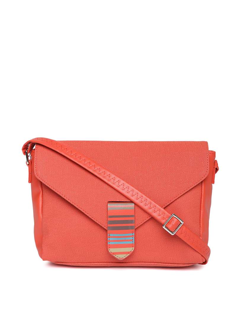 Baggit red solid sling bag shop