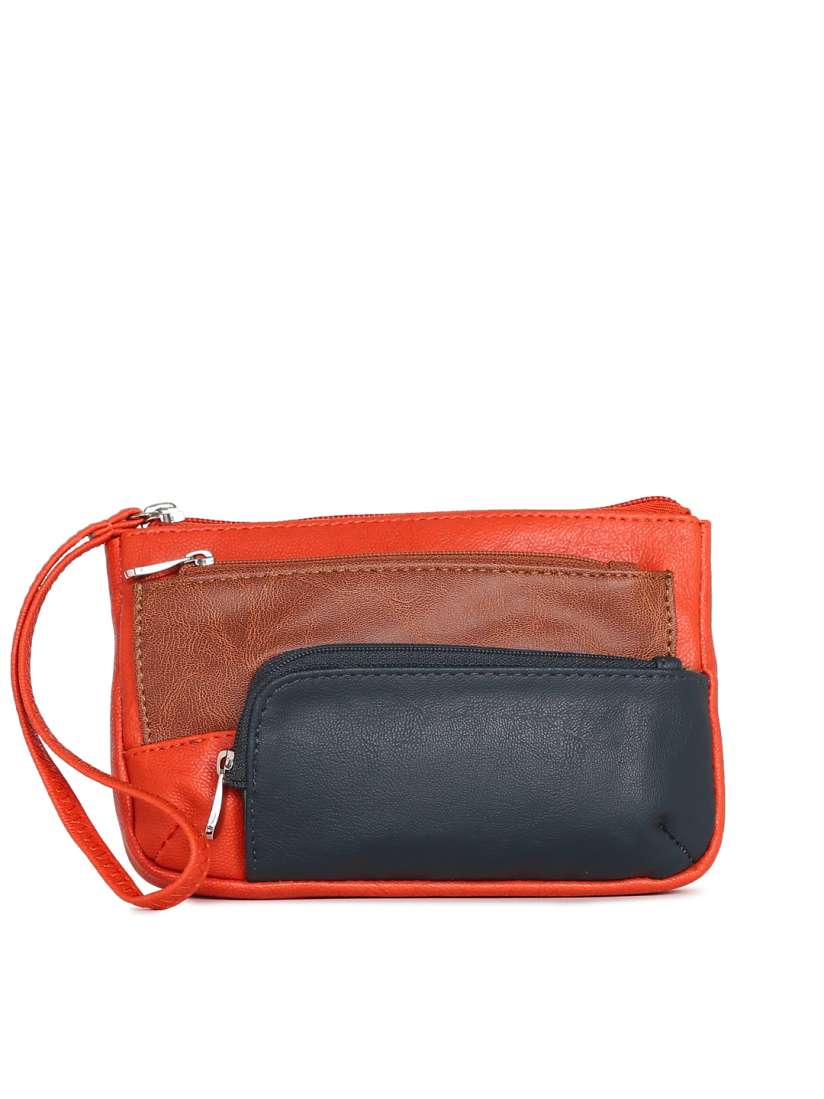 Buy Baggit Women Orange Brown Colourblocked Purse Clutches for Women 1996118 Myntra