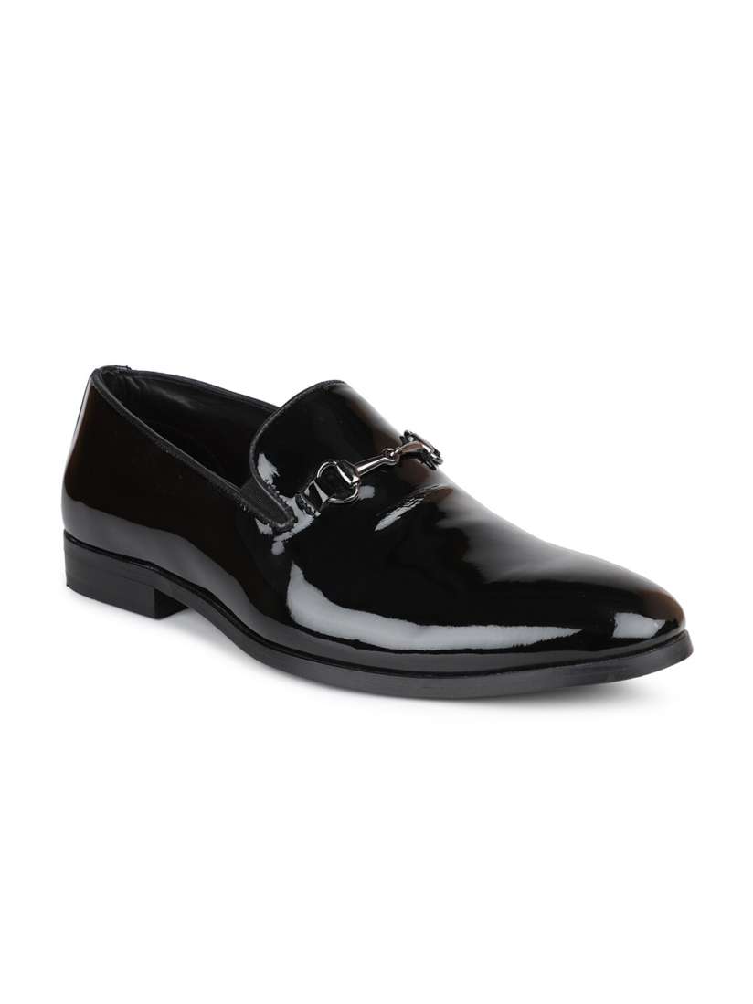 Buy ATESBER by Inc.5 Men Black Solid Leather Formal Slip On Shoes Formal Shoes for Men 19967566 Myntra
