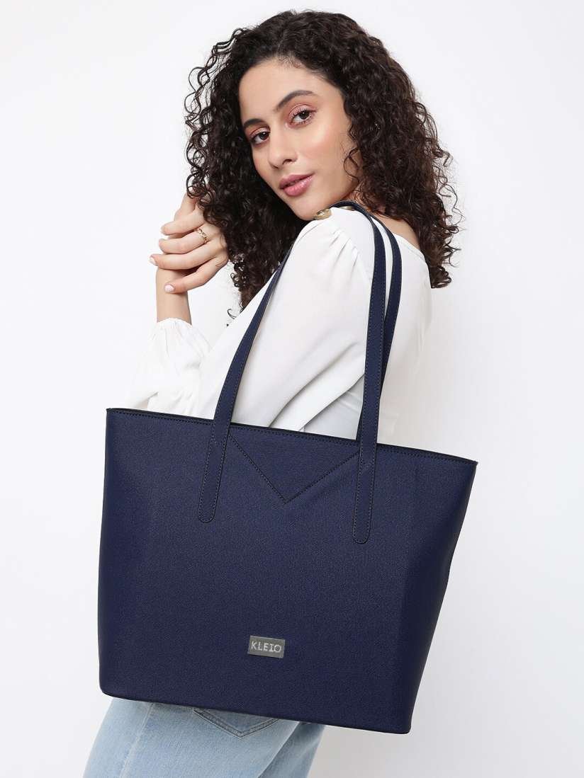Buy KLEIO Vegan Tote Bag with Laptop Compartment Handbags for Women 19979638 Myntra