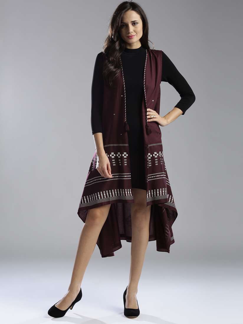 W ethnic jackets top
