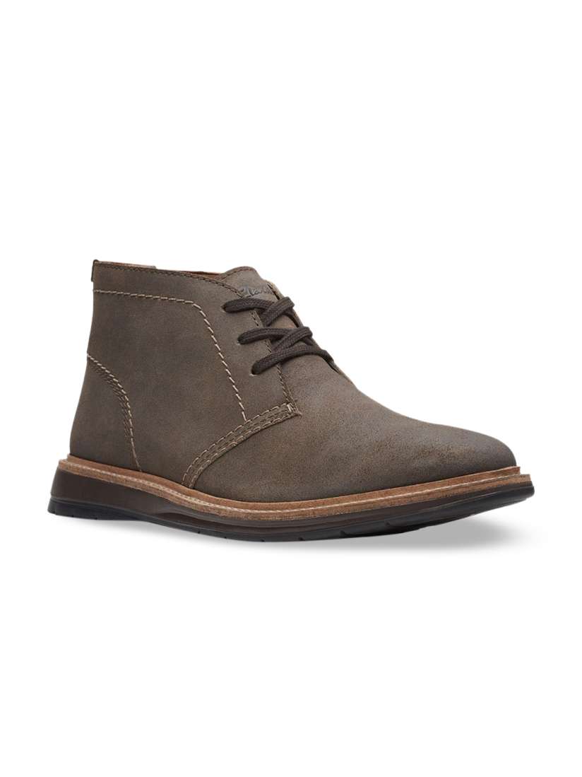 Buy Clarks Men Grey Solid Regular Boots Boots for Men 19981840 Myntra