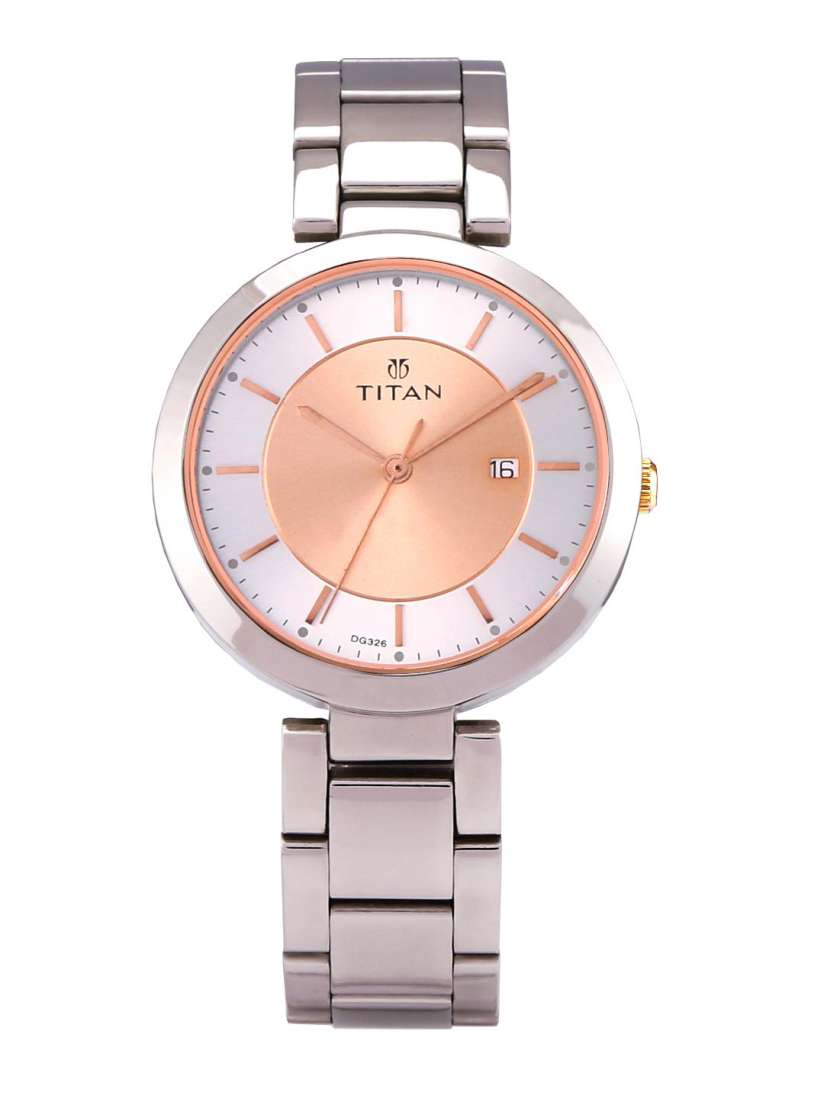 Buy Titan Women Silver Rose Gold Toned Analogue Watch 2480KM01 Watches for Women 1998458 Myntra