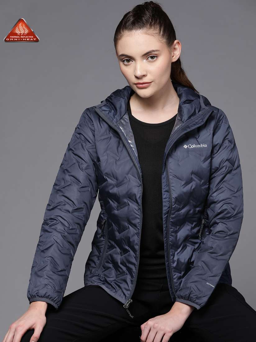 Buy Columbia Women Navy Blue Reflective Strip Outdoor Puffer Jacket Jackets for Women 19984948 Myntra
