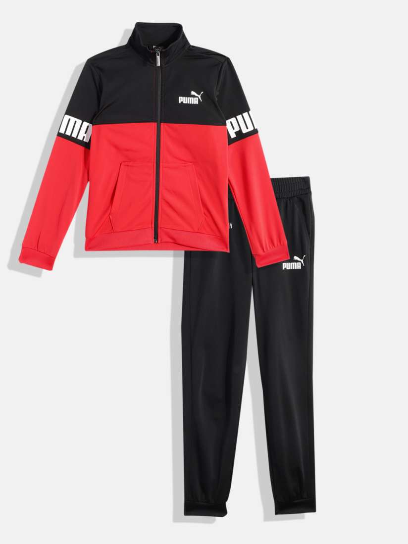 Buy Puma Boys Power Poly Brand Logo Printed Tract Suit Tracksuits for Boys 19985610 Myntra