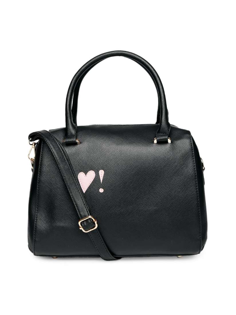 Buy Ginger by Lifestyle Black Solid Handheld Bag Handbags for Women 1998602 Myntra