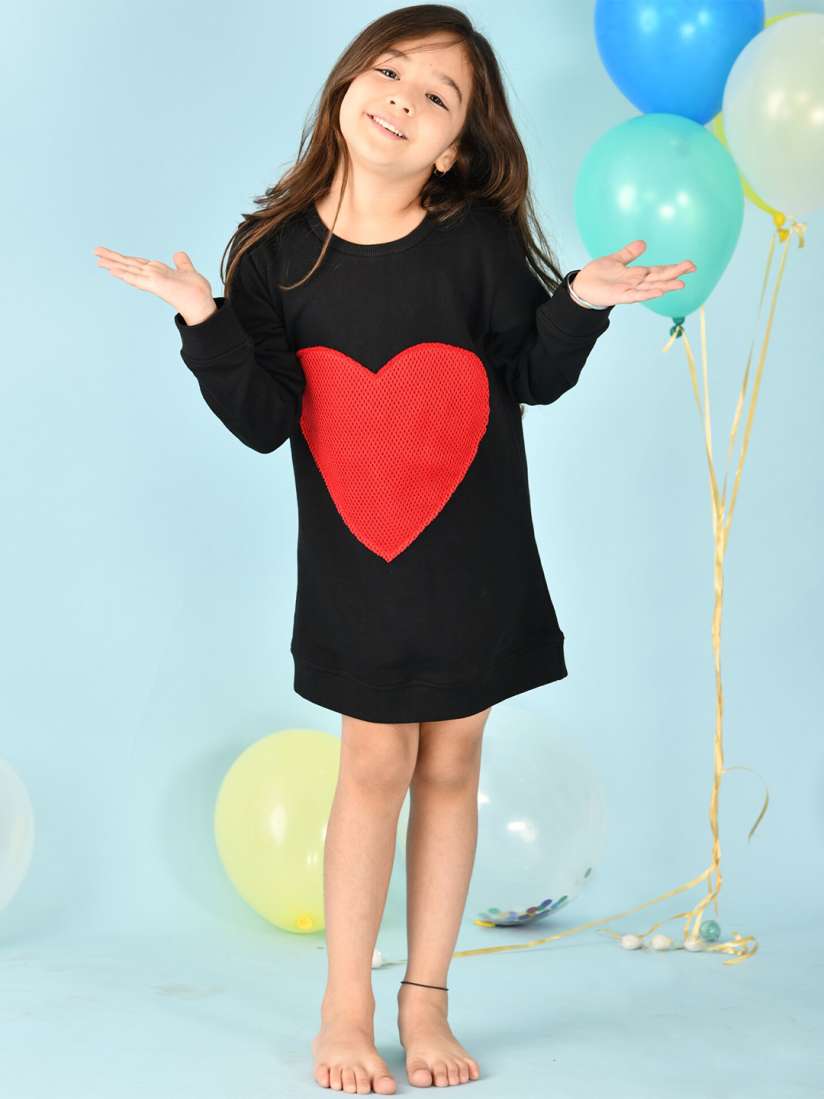 Girls black jumper dress store