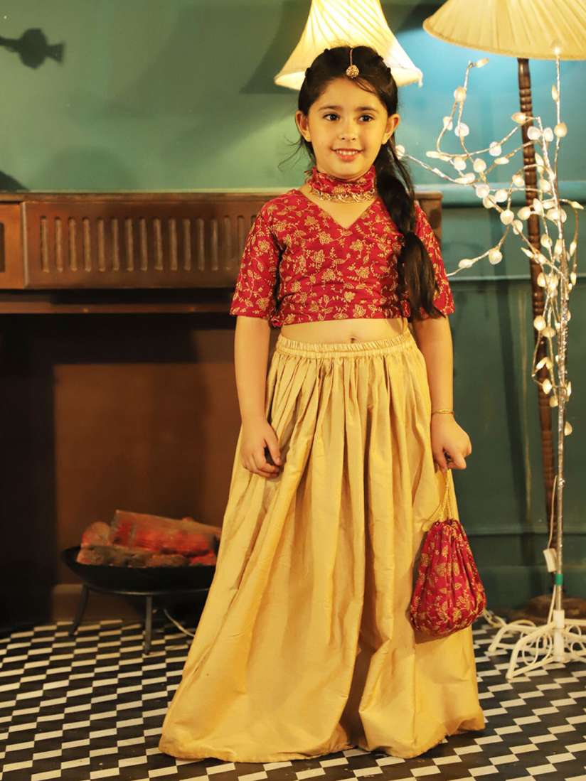 Gold skirt for girl online