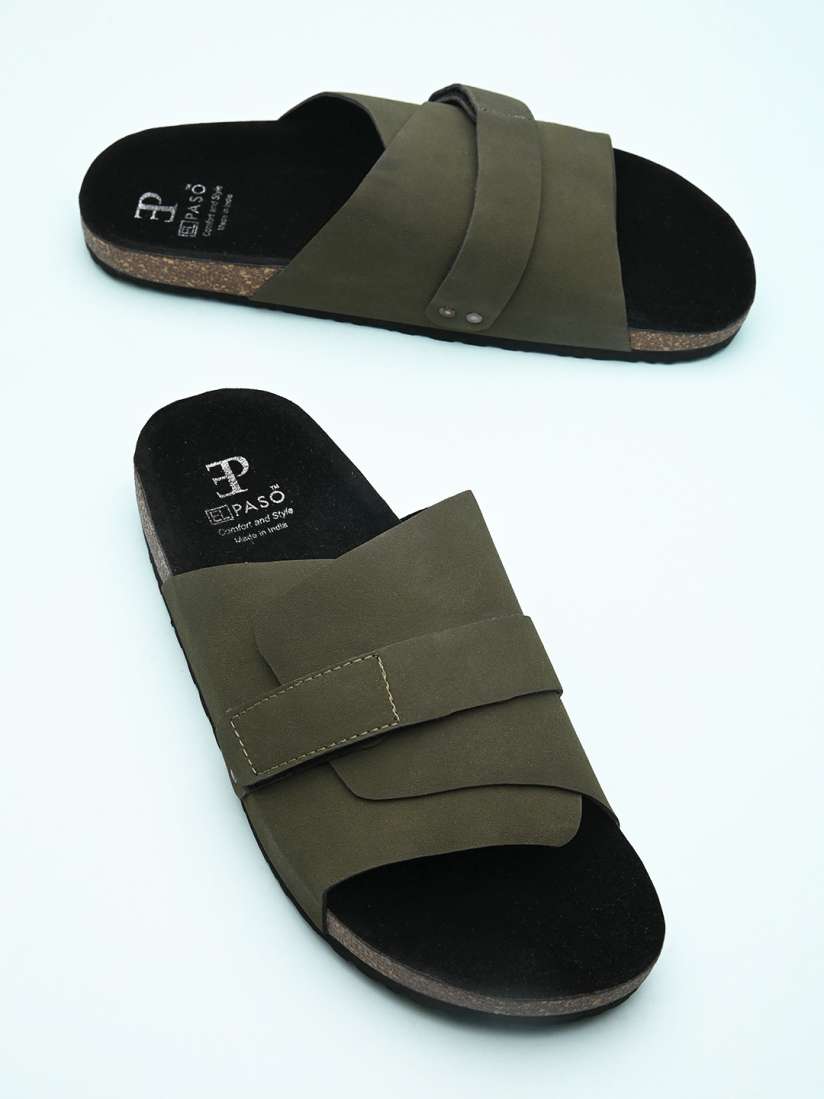 Mens slip on sandals deals