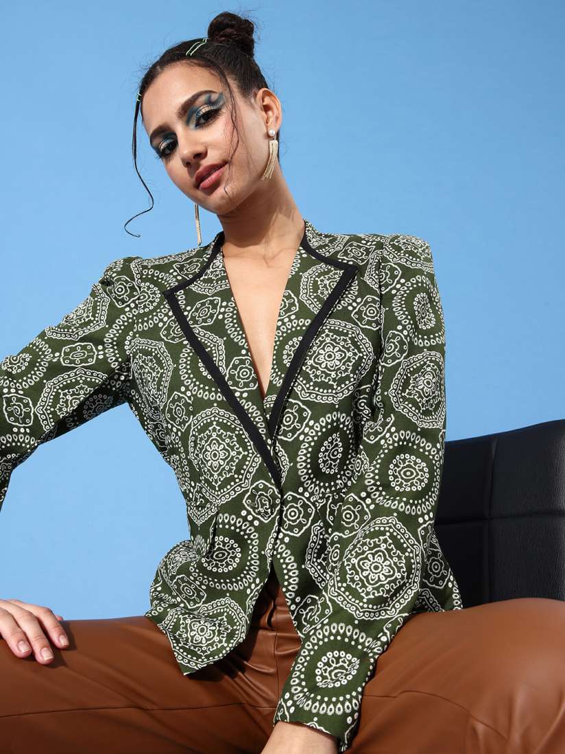 Ethnic blazer for ladies hot sale