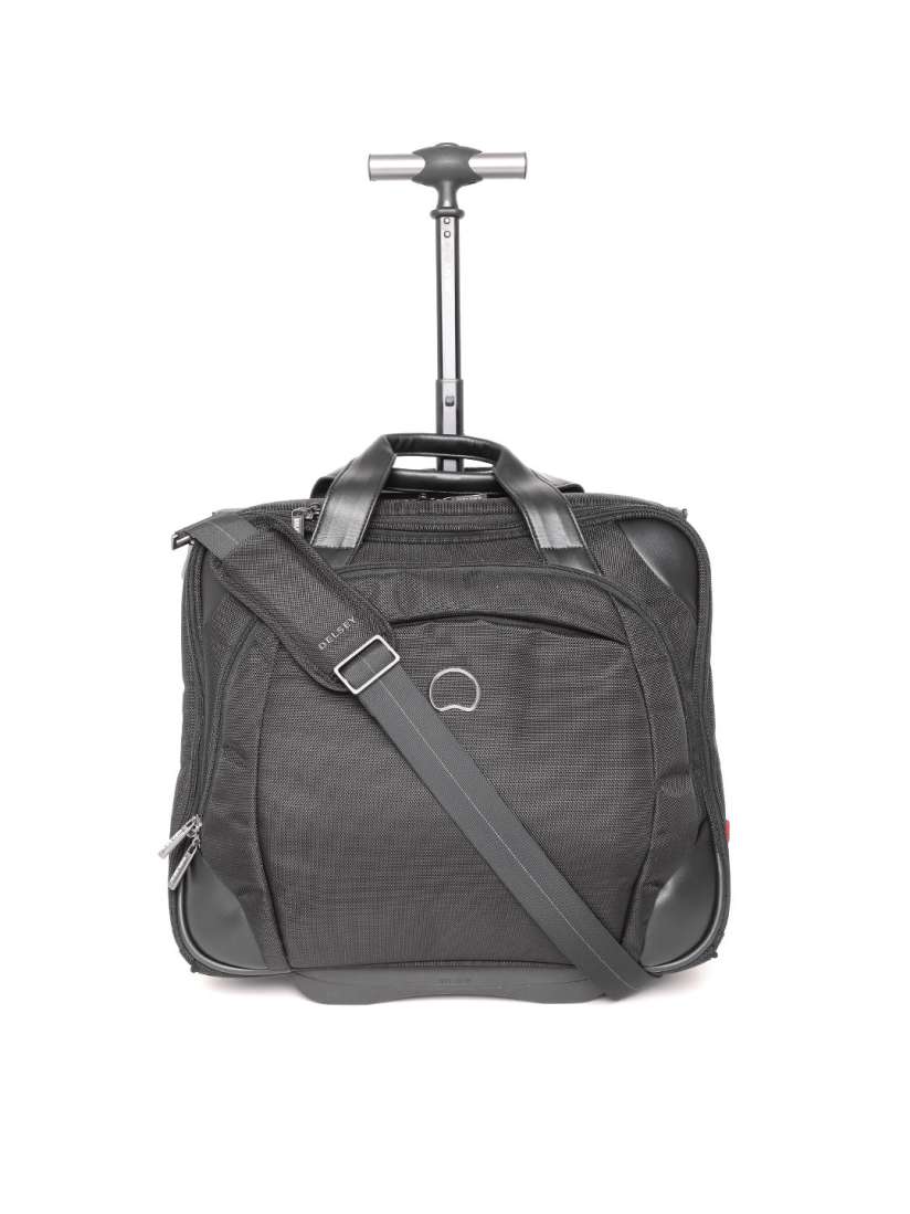 Buy DELSEY Unisex Black Quarterback Medium Trolley Bag Trolley Bag for Unisex 2000761 Myntra