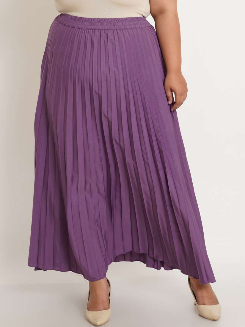 Plus size purple maxi skirt 2025