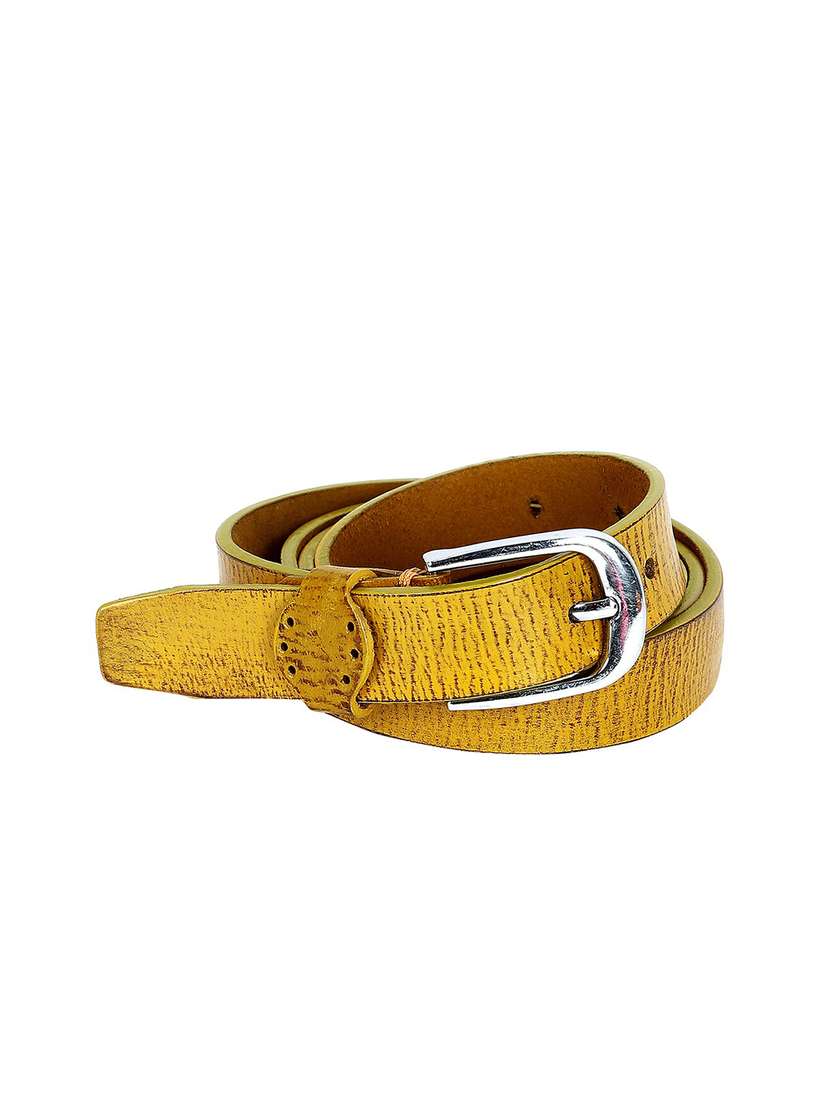 Leather Womens Yellow Belt Buy Leather World Women Leather Belt
