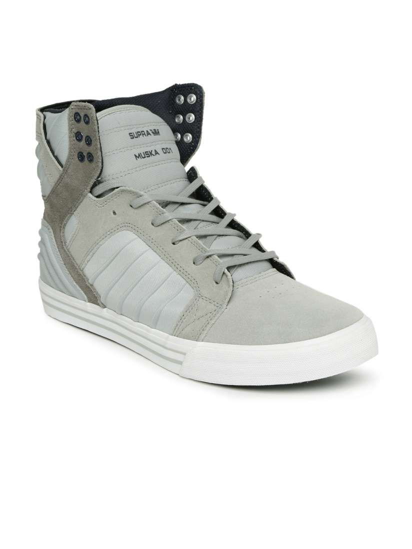 Buy Supra Men Grey SKYTOP EVO High Top Skate Shoes Casual Shoes for Men 2001906 Myntra