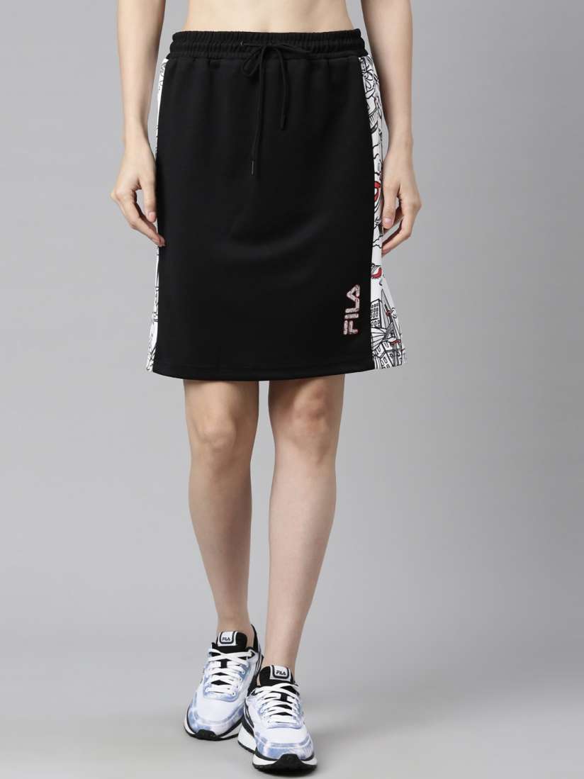 Buy FILA Women Black Solid Straight Above Knee Length Skirt Skirts for Women 20019810 Myntra