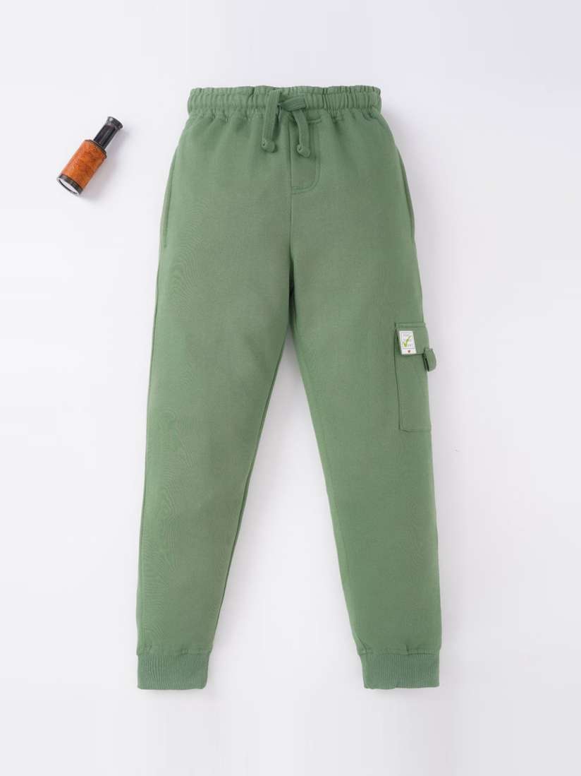 Buy Ed a Mamma Boys Olive Green Solid Cotton Drawstring Joggers Track Pants for Boys 20022966 Myntra