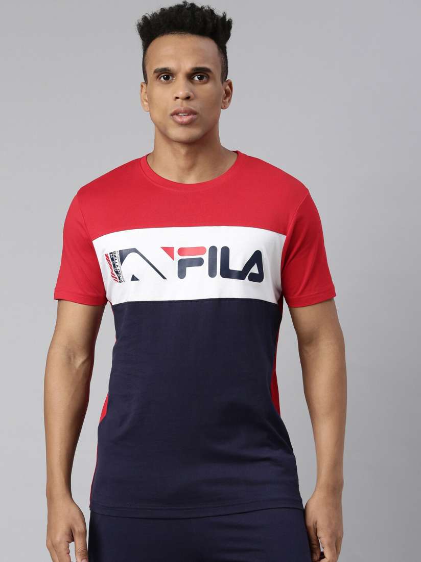 T shirt fila rouge homme sales