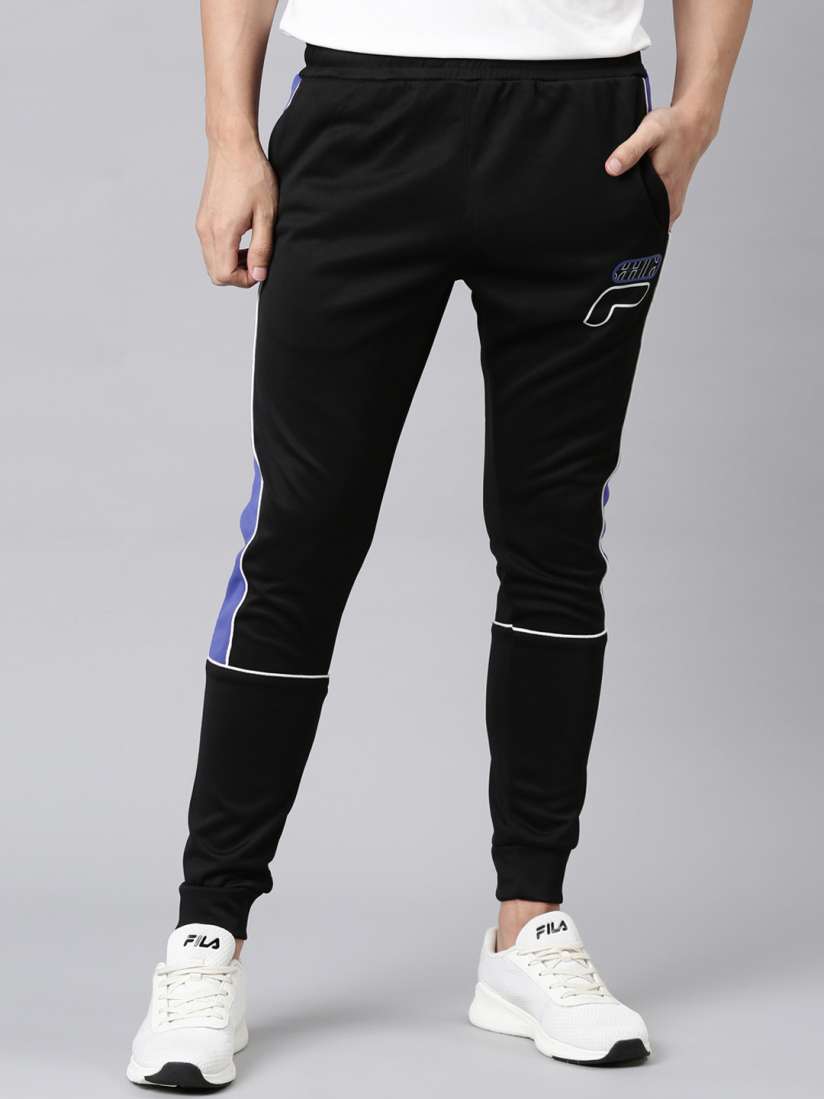 Buy FILA Men Black Blue Colourblocked Sports Joggers Track Pants for Men 20023784 Myntra