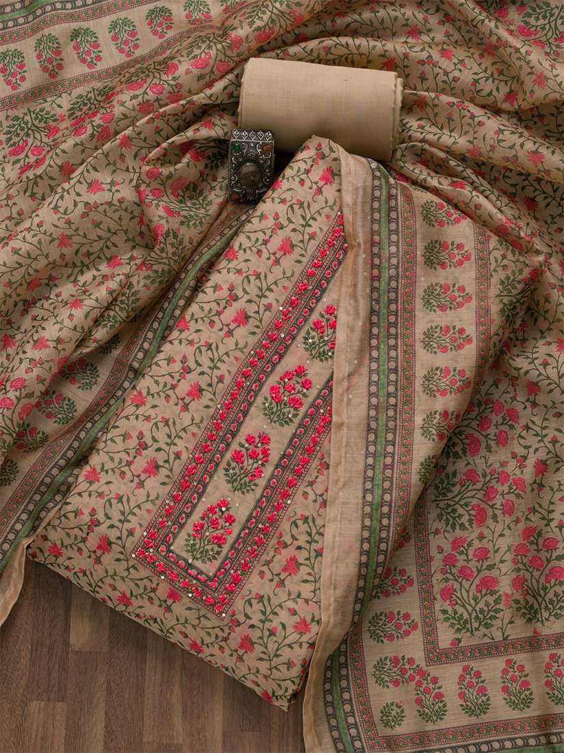 Buy Koskii Printed Unstitched Dress Material Dress Material for Women 20025764 Myntra