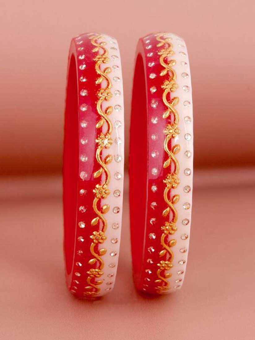 Bengali red and white bangles online clearance