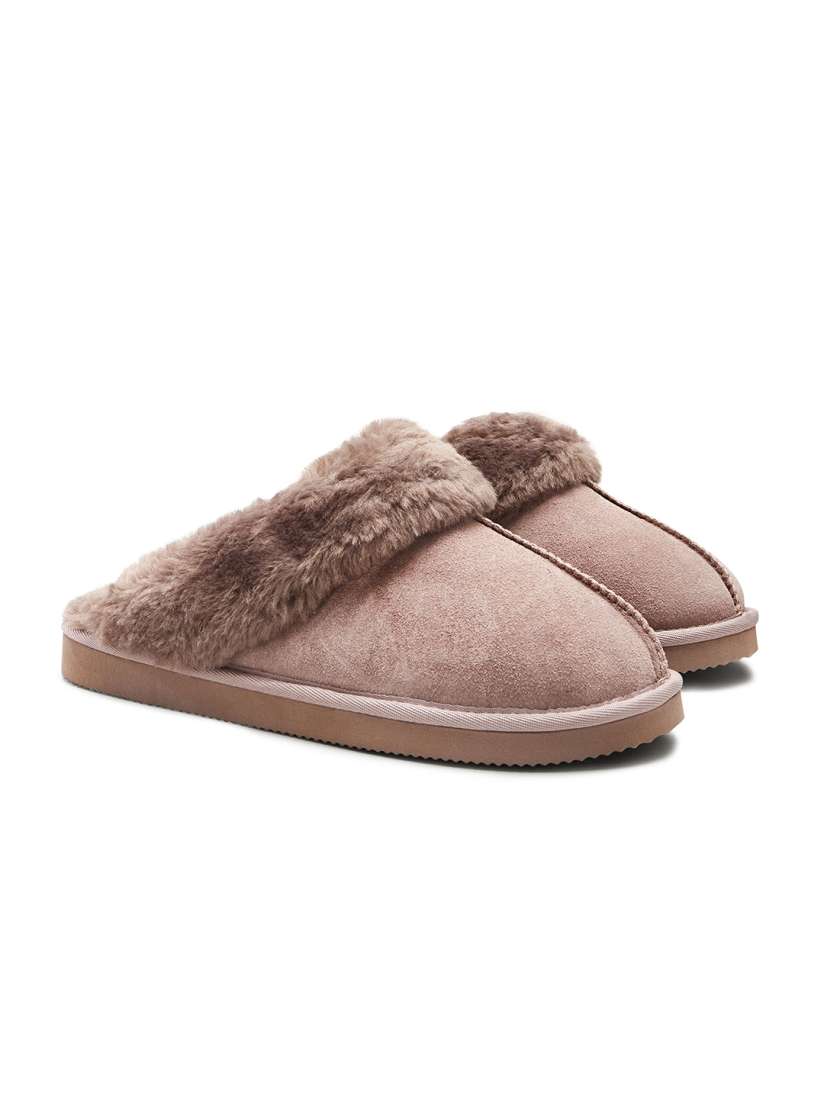 Suede mule slippers ladies hot sale