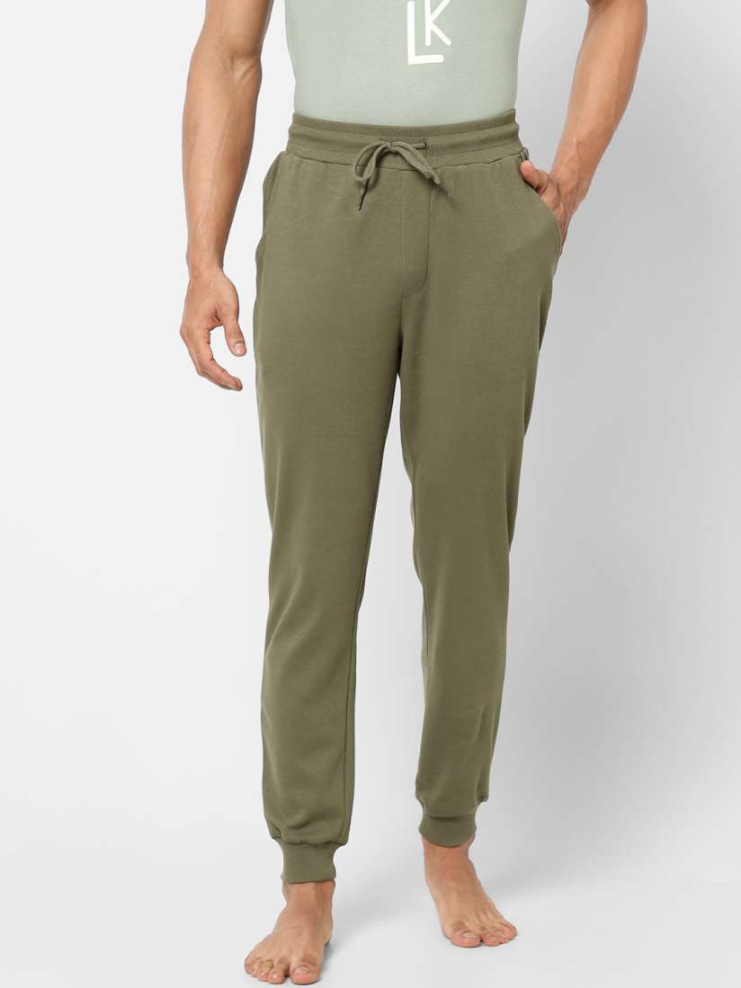 Buy Ajile by Pantaloons Men Olive Printed Cotton Lounge Pants Lounge Pants for Men 20031808 Myntra