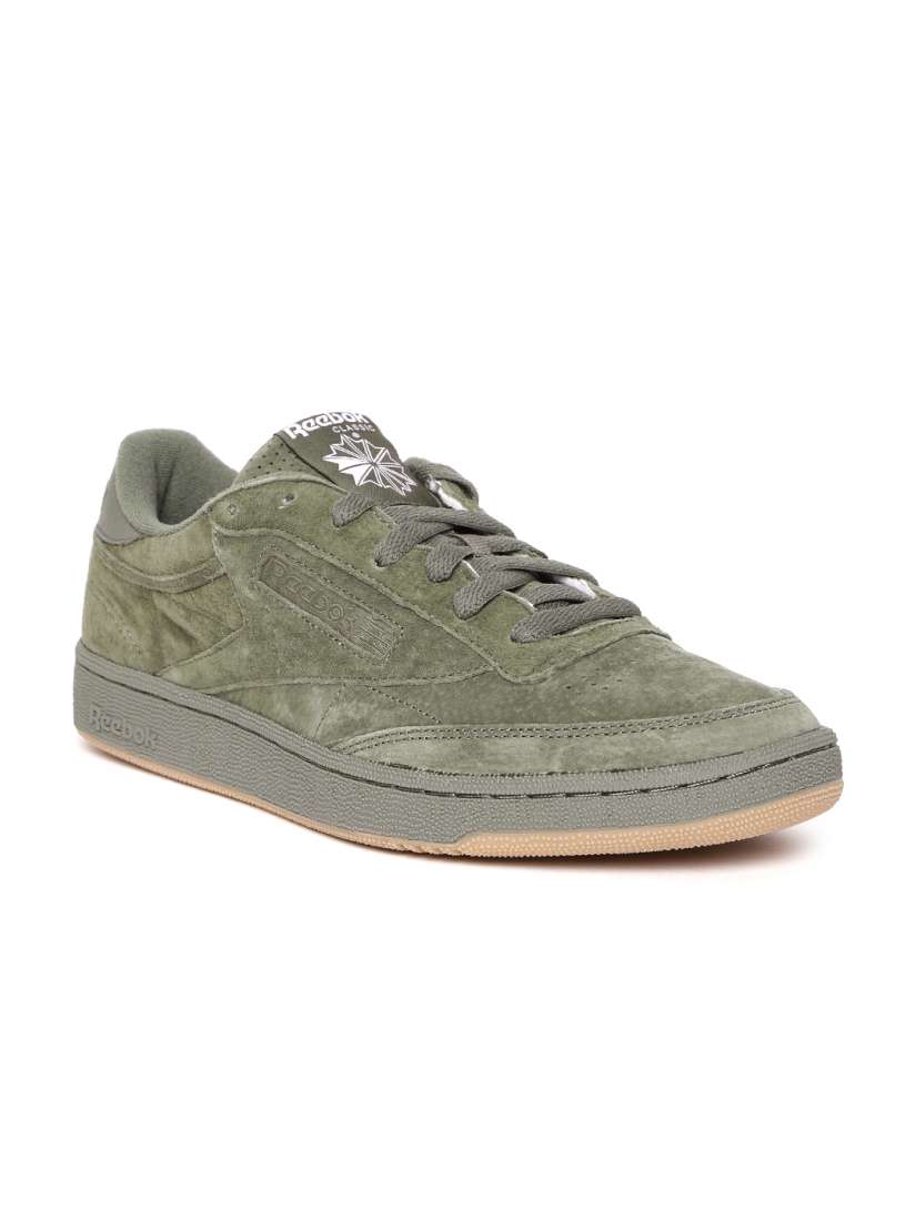 Buy Reebok Classic Men Olive Green CLUB C 85 SG Suede Sneakers Casual Shoes for Men 2003406 Myntra